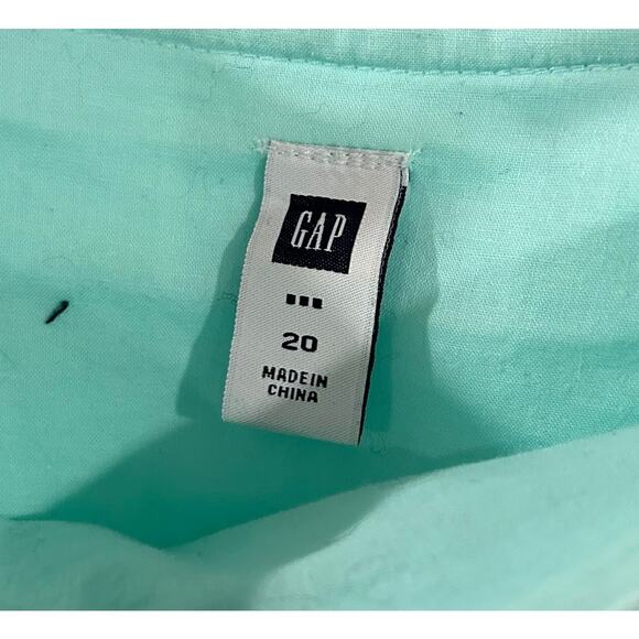 Gap Tiered Aqua Linen Skirt Drawstring and Zipper Waist Size 20 EUC - Picture 2 of 4